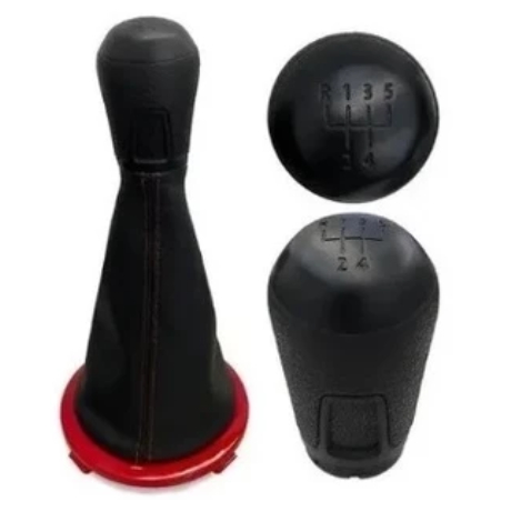 Coifa De Cambio Com Manopla Preta Gol Saveiro Voyage G5 G6 Base Vermelha