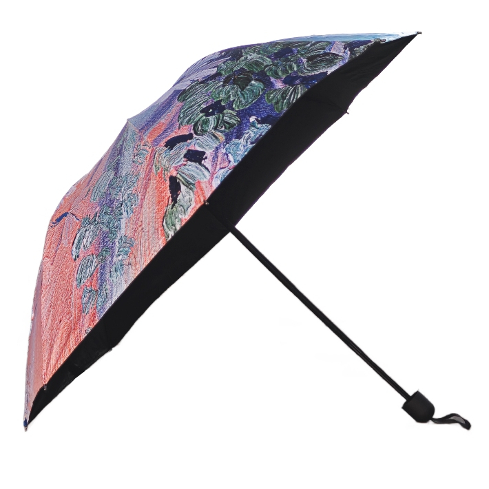 Guarda Chuva Sombrinha de Alumínio Dobrável Estilo Pintura de Óleo Proteção UV - Y36