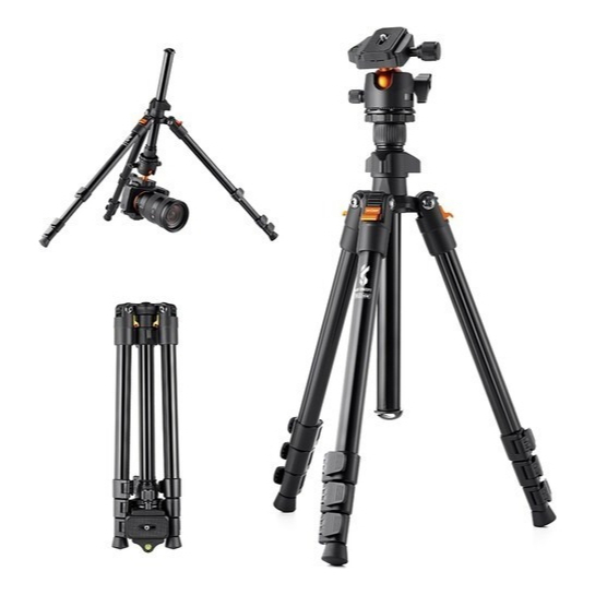 Tripé K&f Concept Ballhead 360 Até 1,63m E 8kg + Phone