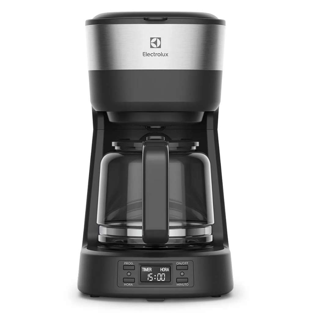 Cafeteira Elétrica Electrolux 30 Xícaras Experience Programável com Timer Inox Preta (ECM25) - 127V