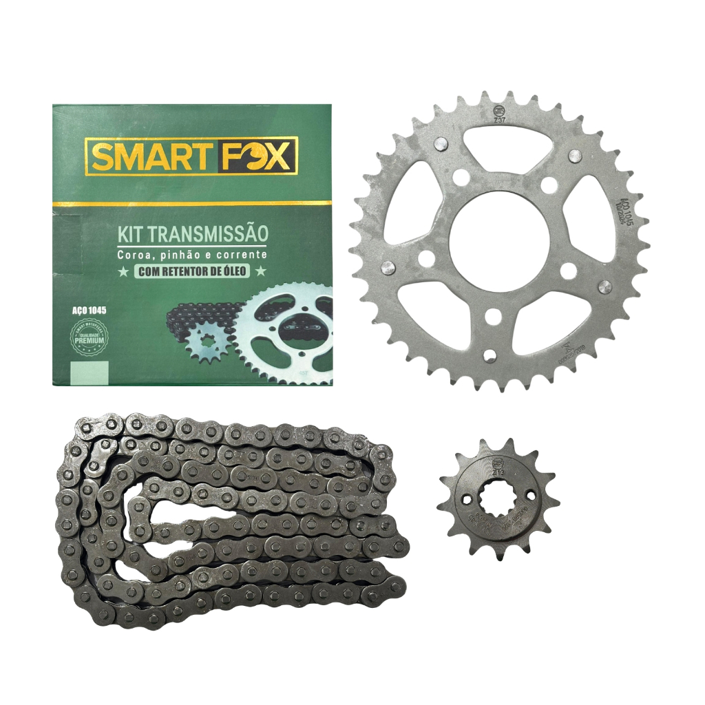 Kit Relação Transmissão Coroa Pinhão e Corrente C/Retentor CB300 2009 até 2015 em Oferta na Shopee