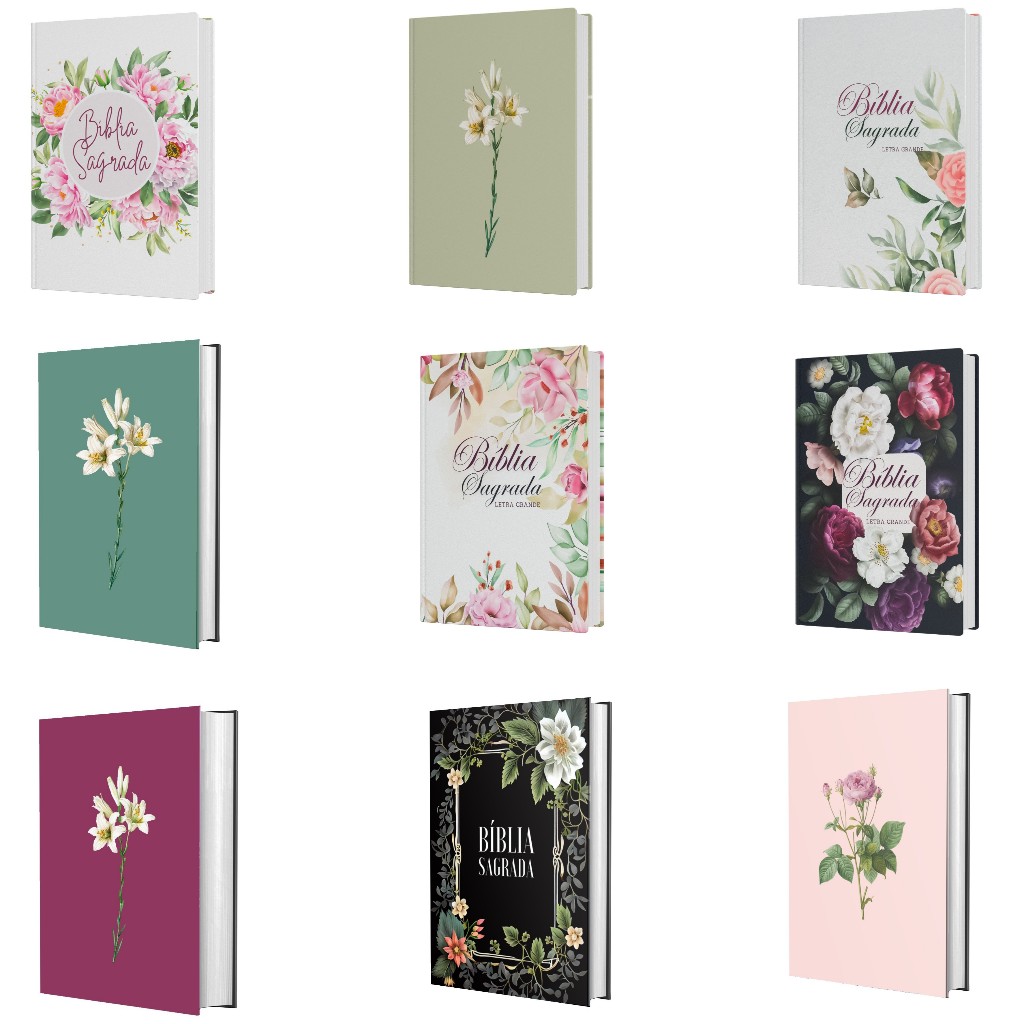Bíblia Sagrada Feminins Jardins e Flores - Capa Dura  - ACF | NVI | BKJ em Oferta na Shopee