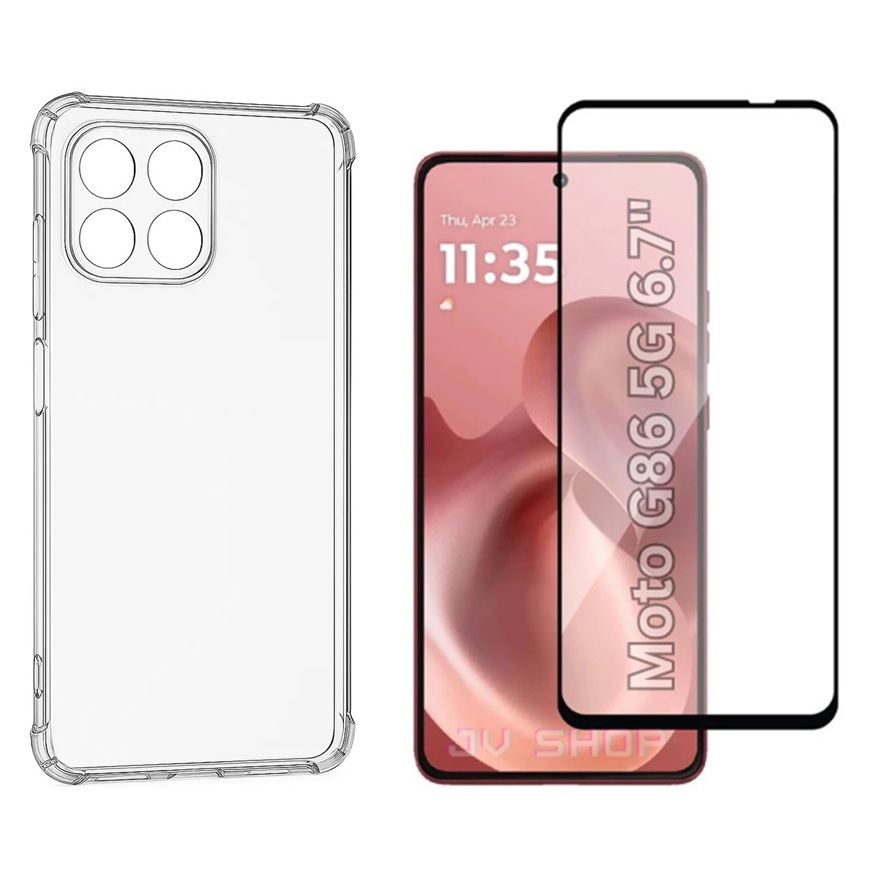 Capa Capinha Anti Impacto e Película Vidro 3D OU Película Privacidade 3D Para Motorola Moto G86 5G