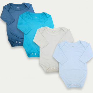 Body Bebê liso manga longa 100% algodão em Oferta na Shopee