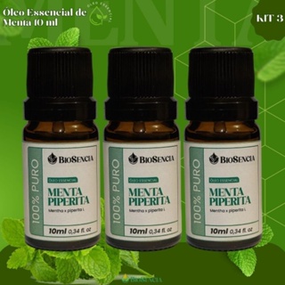 3/ unidades de ÓLEO ESSENCIAL DE MENTA PIPERITA PARA DIFUSOR 10ML 100% D////. em Oferta na Shopee