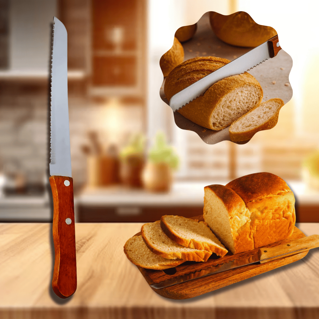 FACA ATENAS PÃO 8" INOX Cozinha Padaria Torta Bolo Massas 20CM em Oferta na Shopee