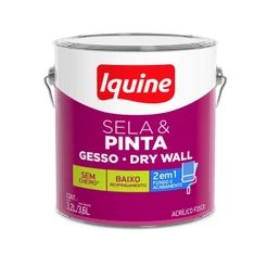 Tinta Acrilica Fosca Iquine Gesso Drywall Sela e Pinta 3,6L