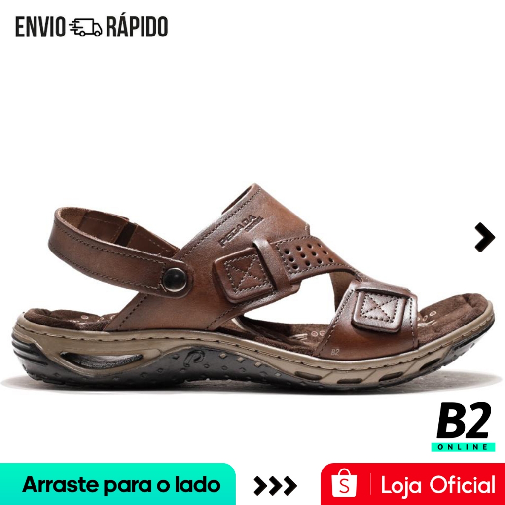 Sandália Pegada Tiras Masculina Original Com Nota Fiscal e Garantia - Men Shoes