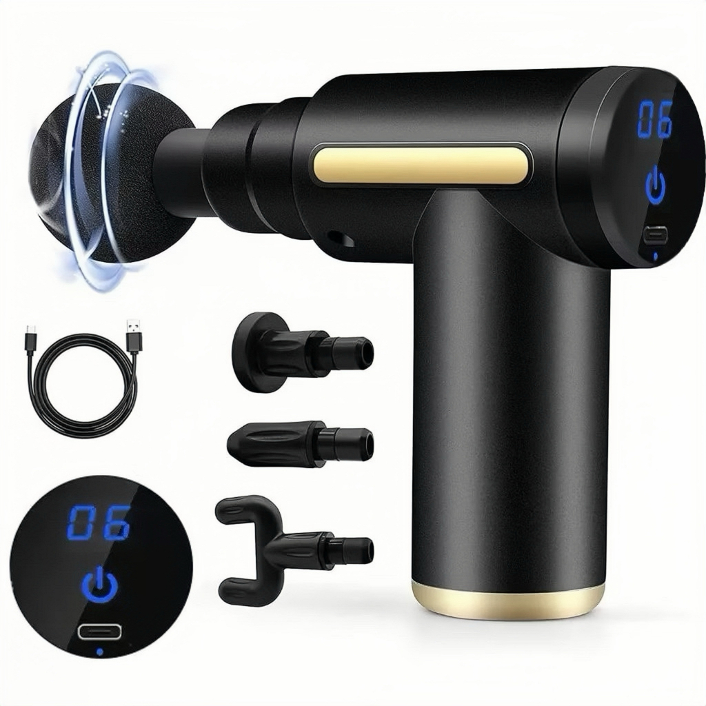 Massageador Elétrico Alta Frequência Profissional Muscular Massagem Gun