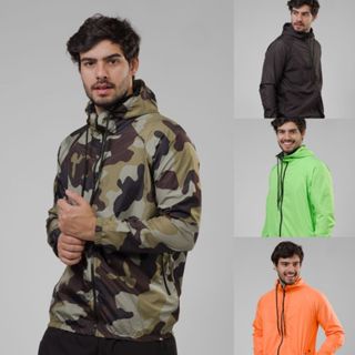 Jaqueta Corta Vento  Masculina Impermeável Capuz Academia em Oferta na Shopee