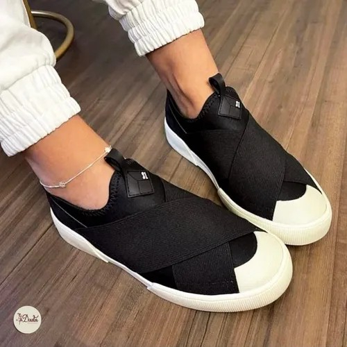 Tênis Santa Lolla Slip On Neoprene Preto