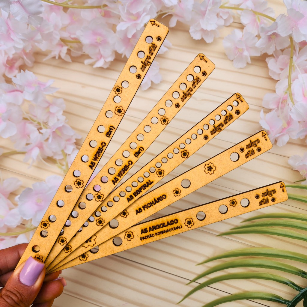 KIT de Gabaritos para Perfuração Manual - Tamanho A5 - Wire-o 2x1, Wire-o 3x1, Espiral, Fichário, Argolado em Oferta na Shopee