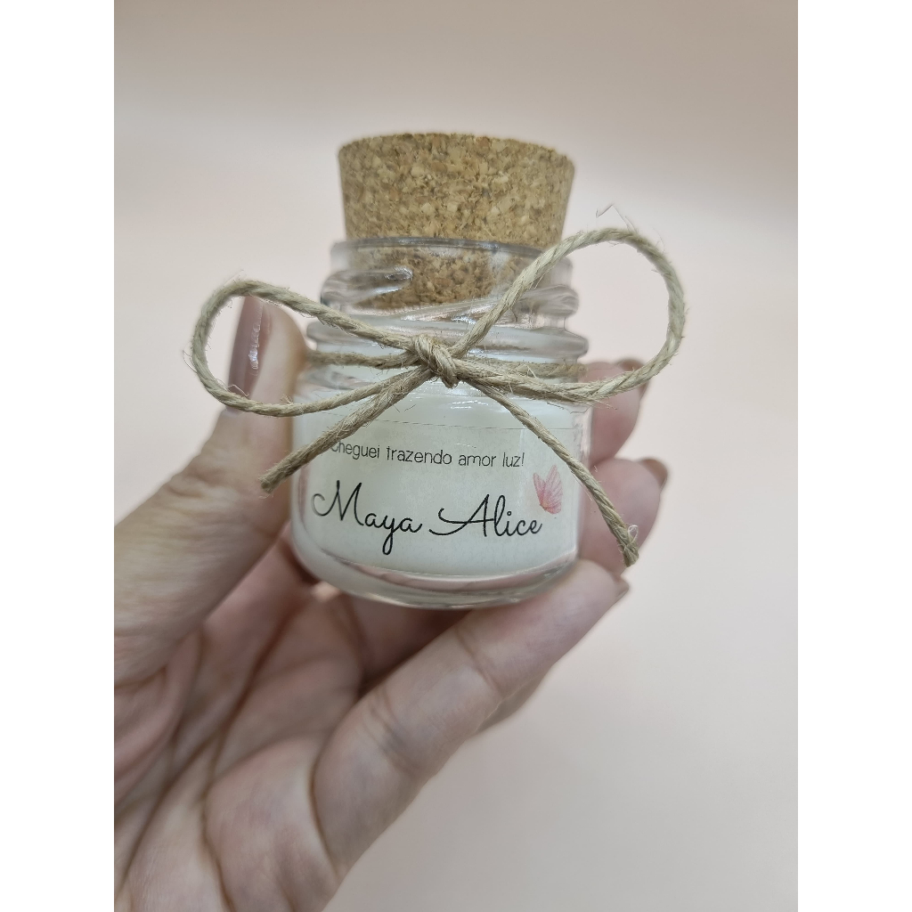 Lembrança Batizado Kit 10 vela aromatica perfumadas batizado maternidade 30g em Oferta na Shopee