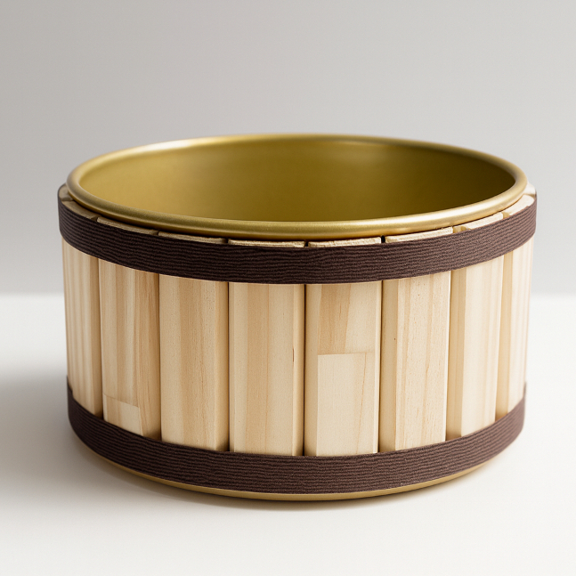 Bacia Escalda Pés ELEGANTE - Spa Relaxante - Tina para Pés Madeira e Alumínio