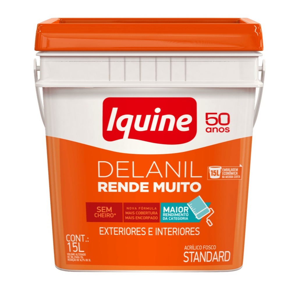 Tinta Acrilica Fosca Iquine Rende Muito Delanil 15L