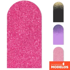 Capa Painel Romano Glitter Sublimado Decoração Em Tecido Com Elástico 2x1m - Vários Modelos