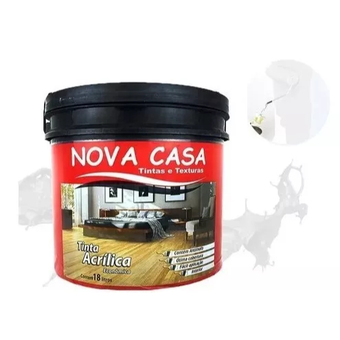Tinta de Parede Acrílica Gelo Cores Balde Econômica E Alto Rendimento 18 Kg 16l.