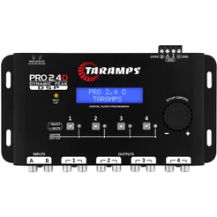 Processador de Audio Taramps Pro 2.4d Dynamic Limiter Crossover 4 Canais Som Automotivo