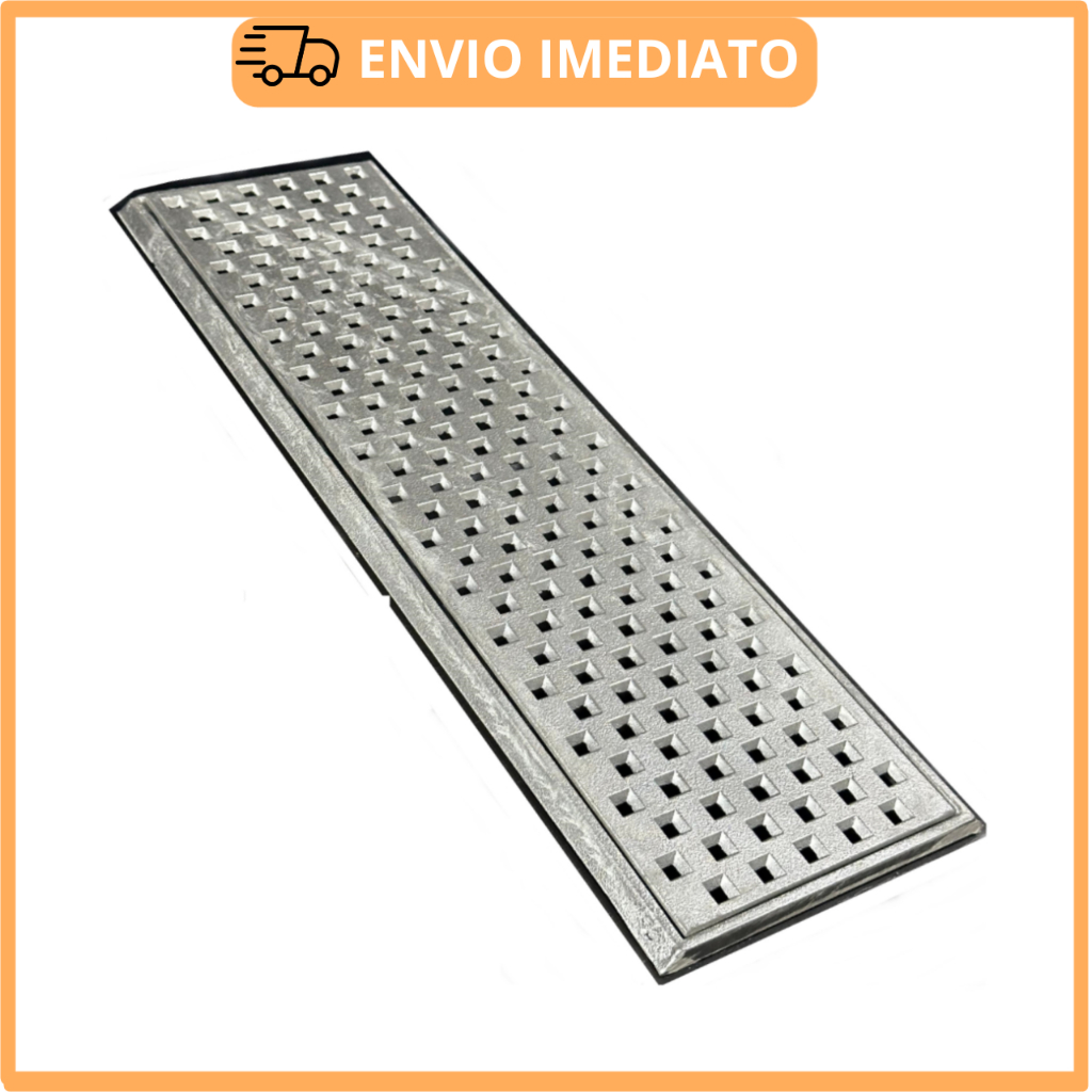 ralo linear anti-inseto 20x50cm grelha e suporte - alumínio área externa, garagem ( 1 peça 20x50cm ) em Oferta na Shopee