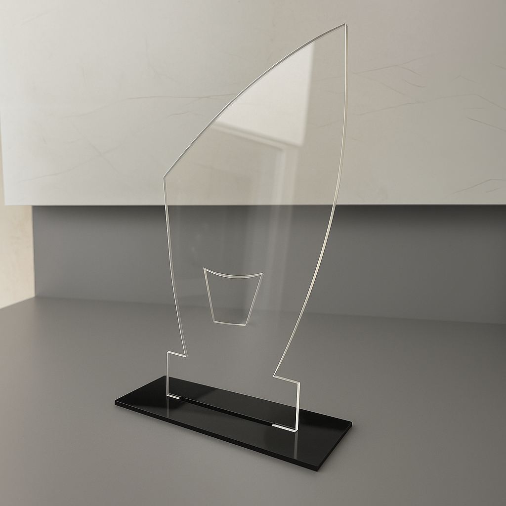 Kit Troféus Em Acrílico Retangular 2mm Com Base Preta Personalização 20x10cm em Oferta na Shopee