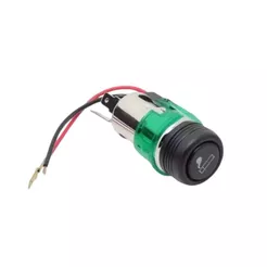 Acendedor Cigarro Carro Auto Veicular Universal Verde 12v