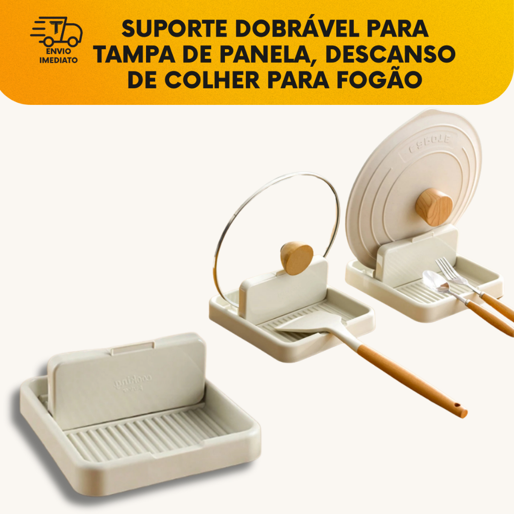 Descanso de Panela Suporte Para Tampas Talheres e Acessórios Organizador