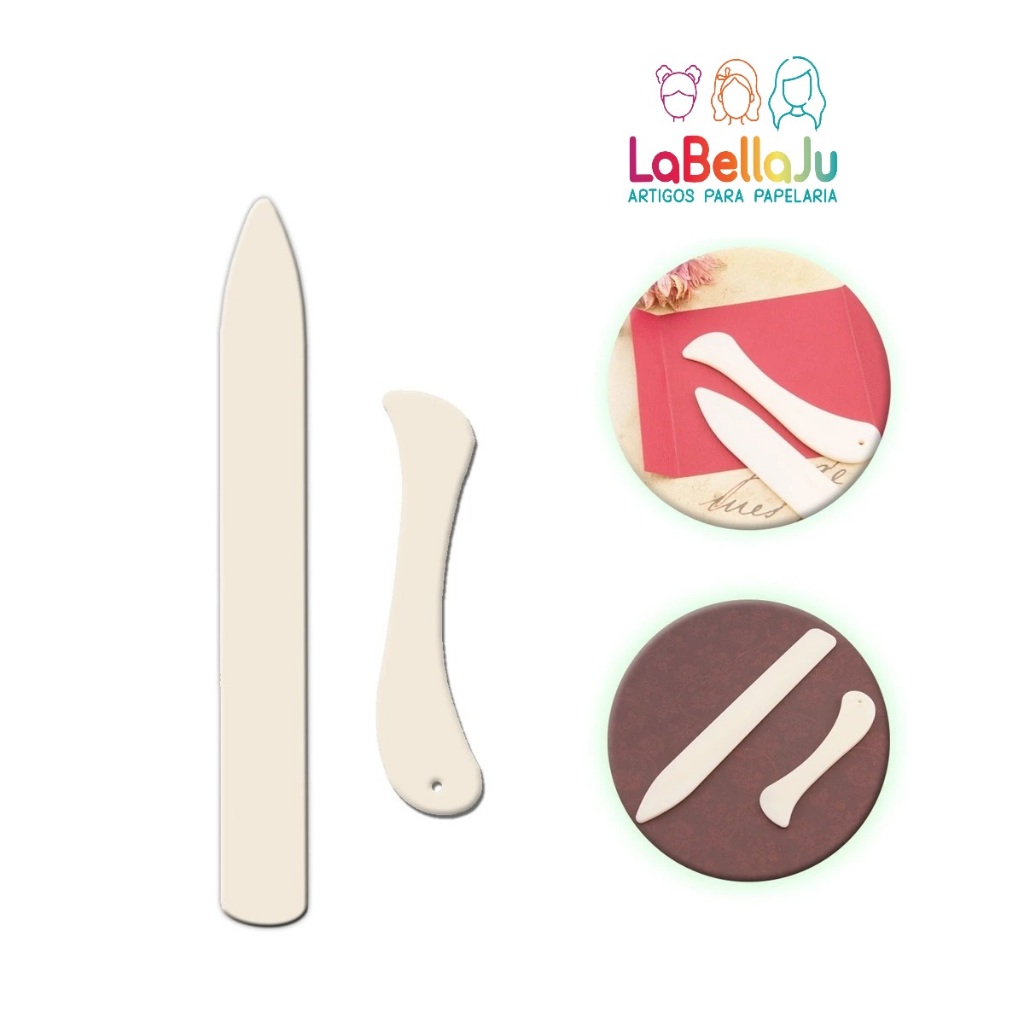 KIT 2 DOBRADEIRAS VINCADOR PARA PAPEL E TECIDO SCRAPBOOK CARTONAGEM em Oferta na Shopee