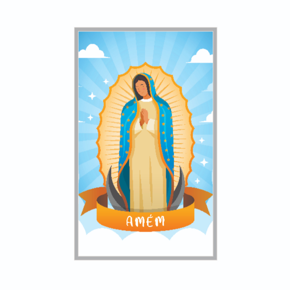 Quadro Placa Decorativa em MDF 3MM Religioso Nossa Senhora de Guadalupe Cristão