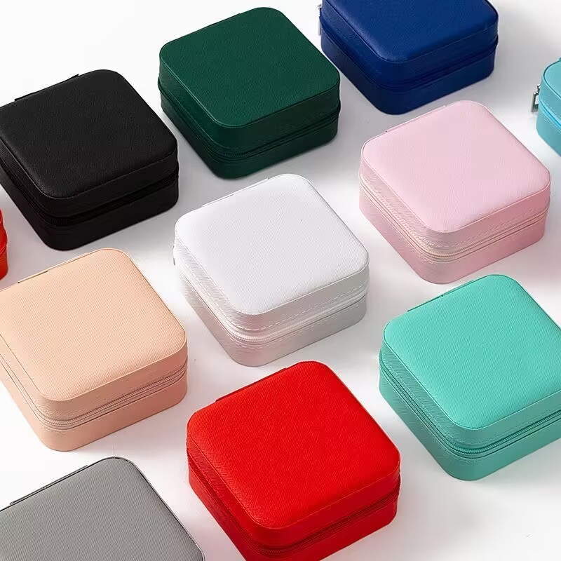 KIT 10 pcs Porta Jóias Portátil  Caixinha Bolsa de Armazenamento Colar Brincos Anéis