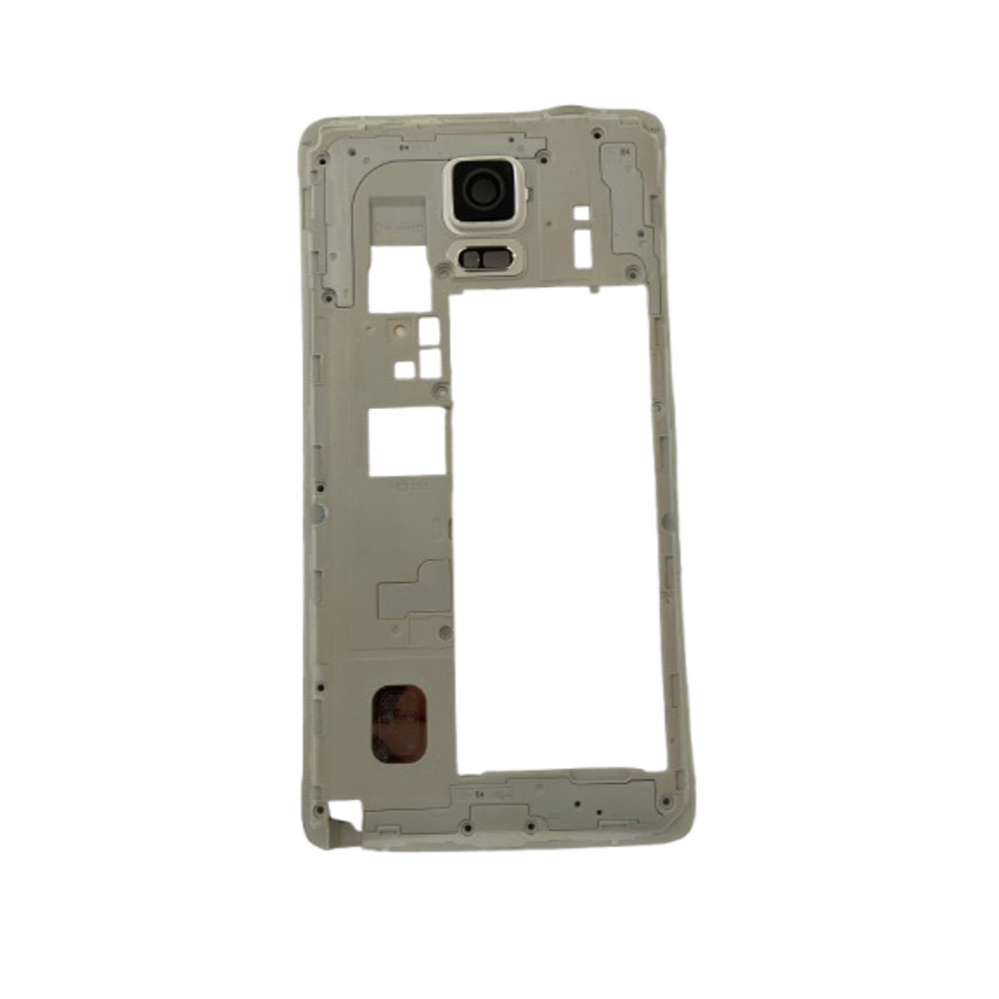 Carcaça chassi aro lateral cor branca Galaxy Note 4 N910 Retirado mostruário