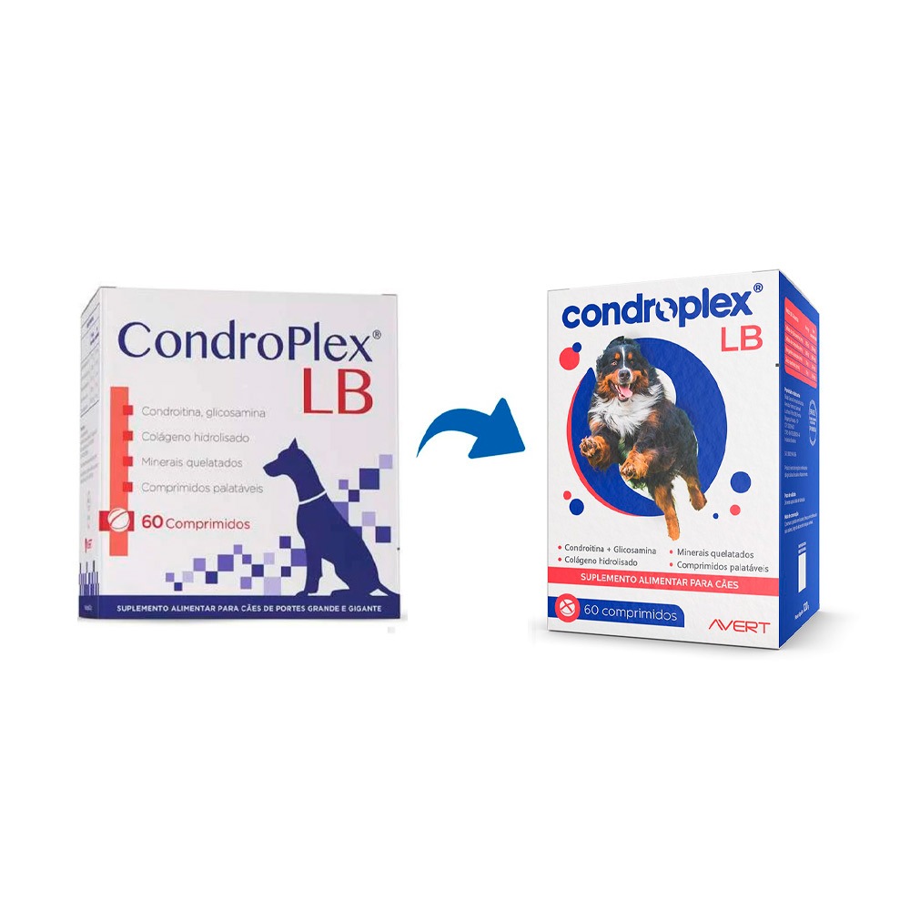 Condroplex LB Suplemento Alimentar para Cães 60 Comprimidos Avert