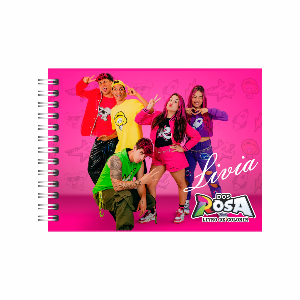 LIVRO DE COLORIR DOS ROSA EMILY VICK 60 CAPA DURA PERSONALIZADO