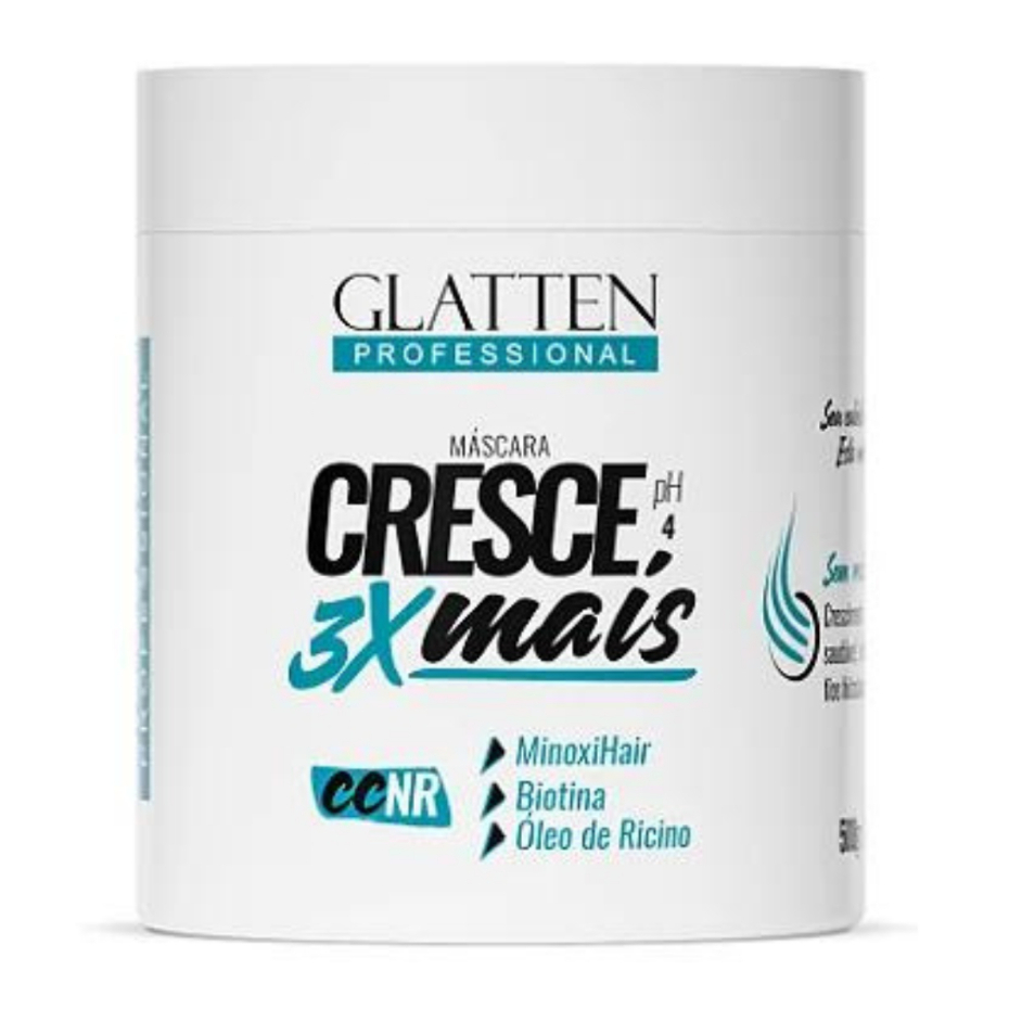 Máscara tratamento capilar cresce 3x mais Glatten Minoxi Hair