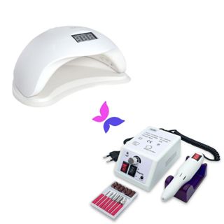 Kit Cabine Sun 5 Com Lixadeira Mercedes Estufa Motor Manicure Unhas Esculpidas em Oferta na Shopee