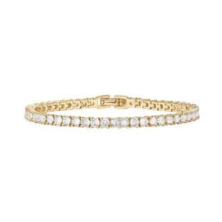 Pulseira Riviera Cravejada Zircônia Média, Bijuteria Premium Pulseira com Pedra Cravejada, Pulseira Riviera