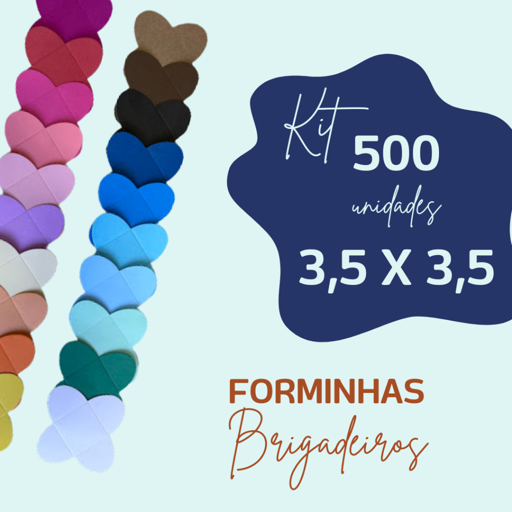 Forminhas 4 petalas (3,5 x 3,5cm) - 500 Unidades - Ref 503 em Oferta na Shopee