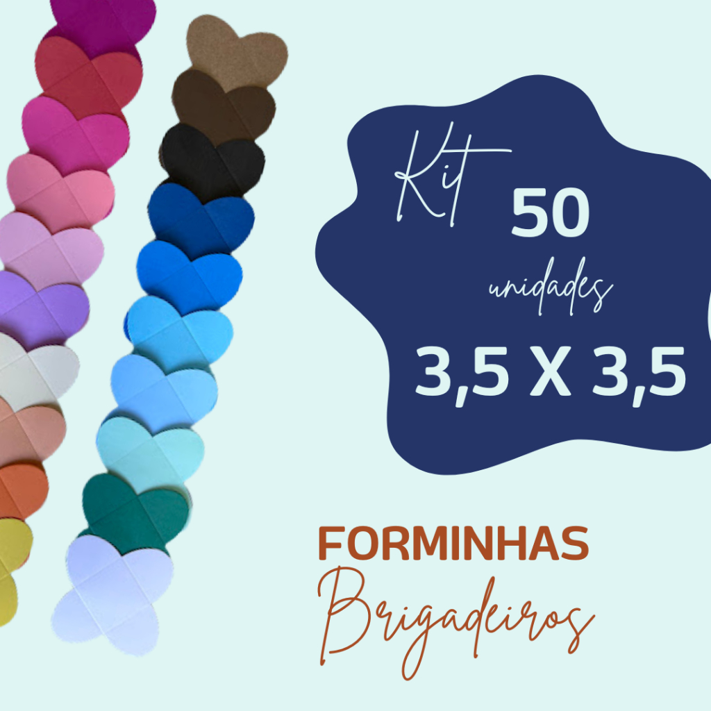 Forminhas 4 petalas (3,5 x 3,5cm) - 50 Unidades - Ref 503 em Oferta na Shopee