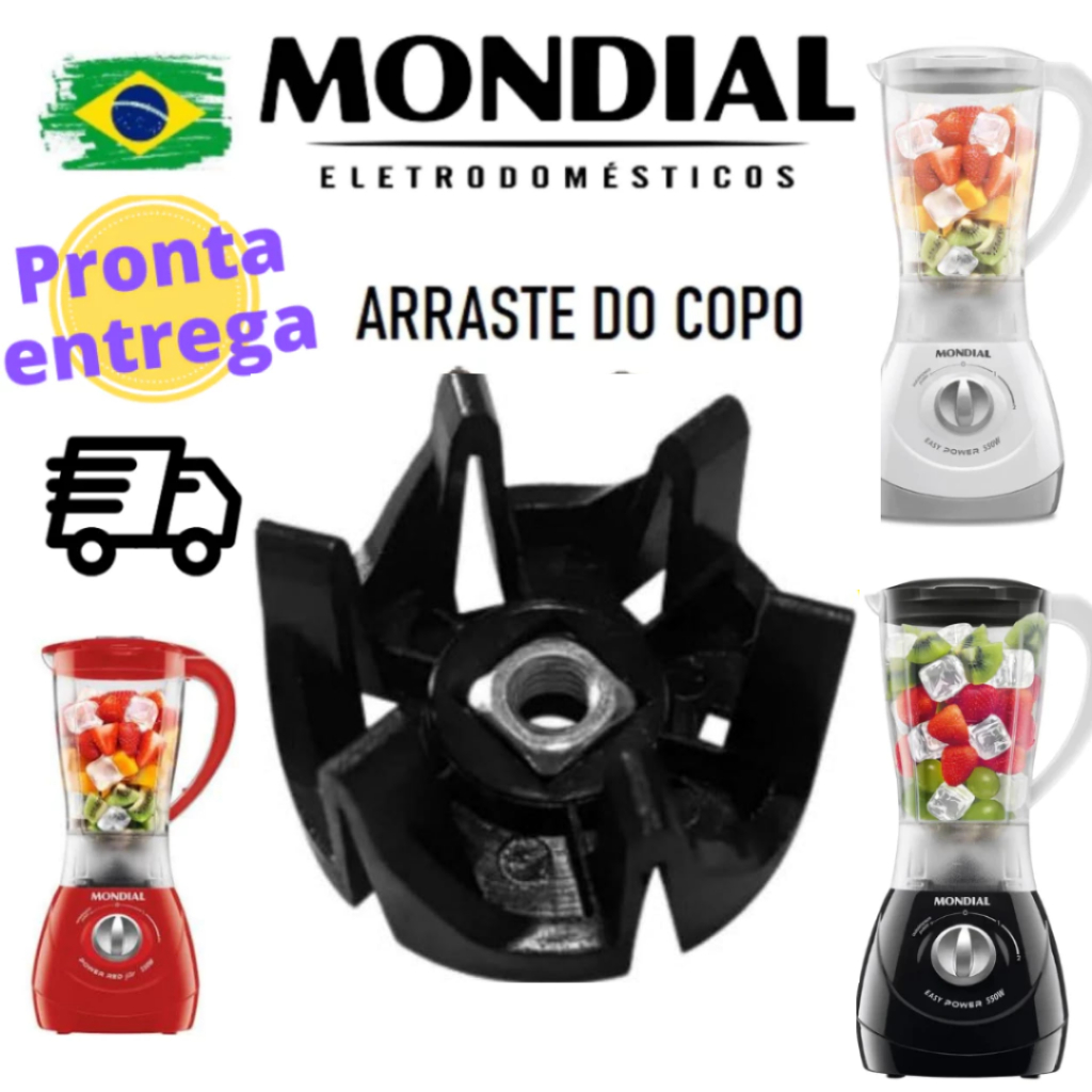 Arraste para o copo do liquidificador Mondial Power 2 Black L 28 550W (com porca) escolha quantas peças quer comprar