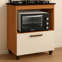 Kit Balcão para Cooktop 5 Bocas Kaiki + Forno Elétrico 48L Best