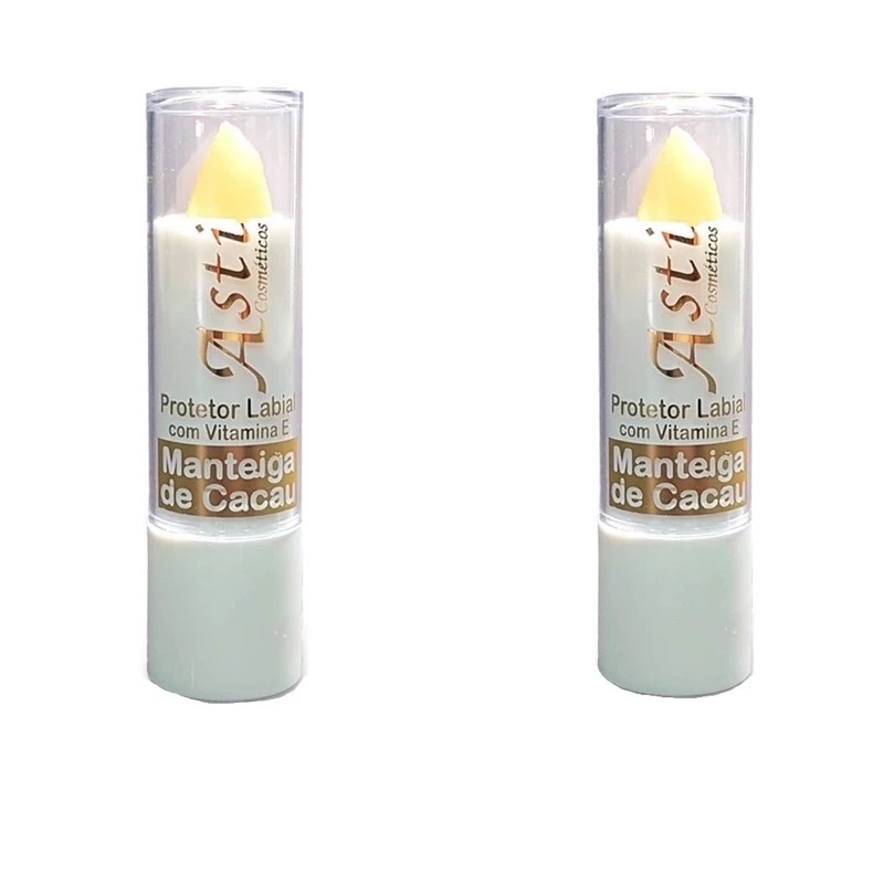 PROTETOR LABIAL 2 UNIDADES MANTEIGA DE CACAU 3,5g VERANEIO