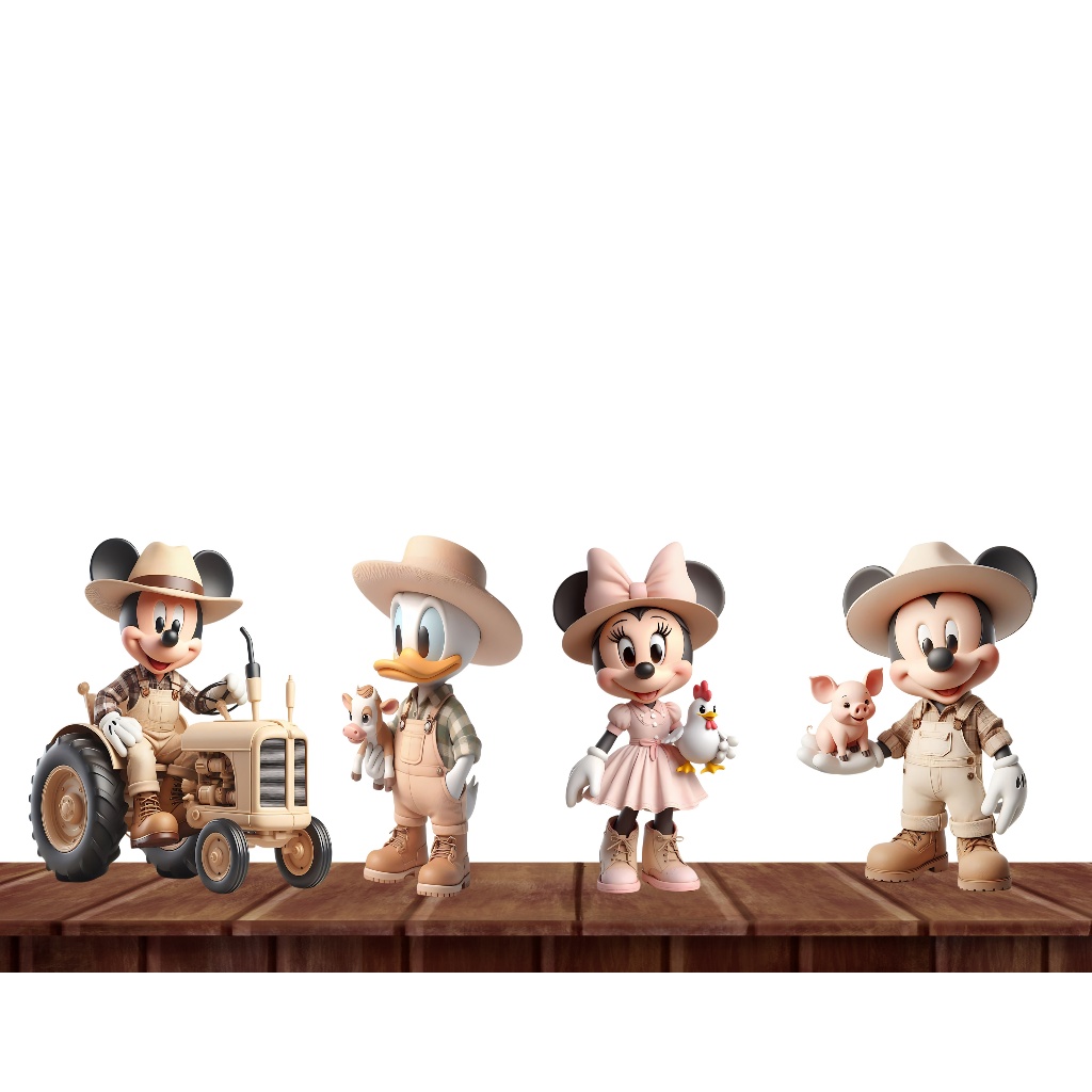 FAZENDINHA DO MICKEY , KIT FESTA 4 DISPLAYS . ENVIO RAPIDO em Oferta na Shopee