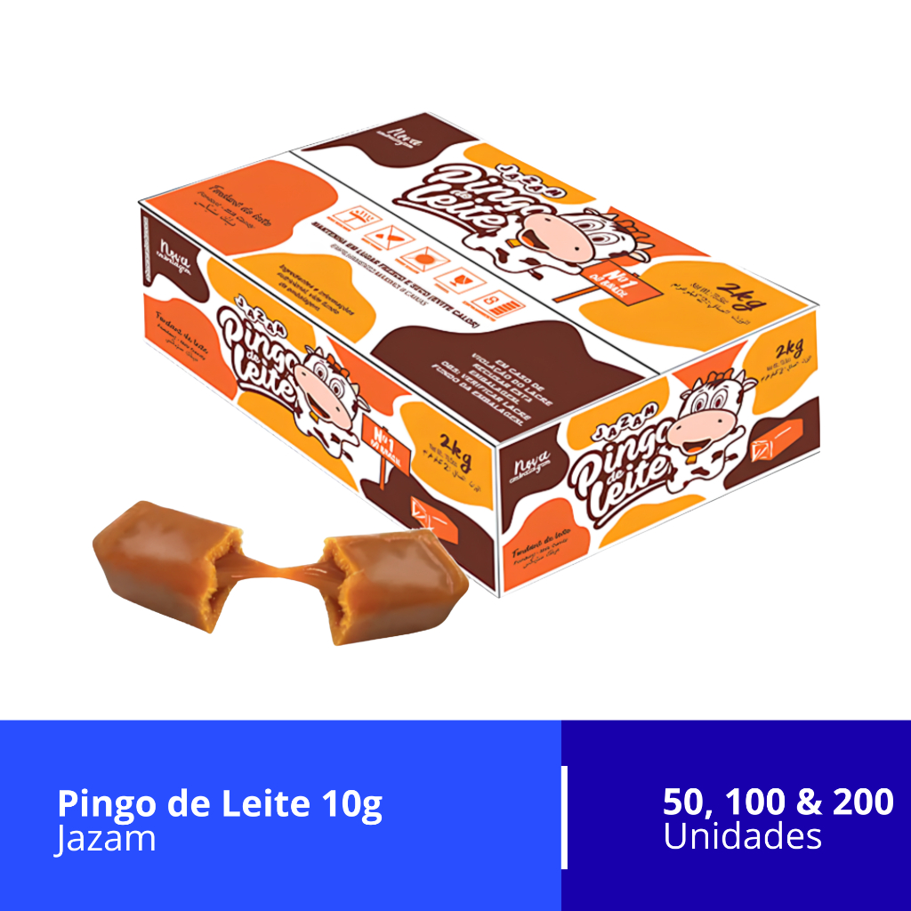 Doce Pingo de Leite 2kg c/ 200 Unidades - Jazam em Oferta na Shopee