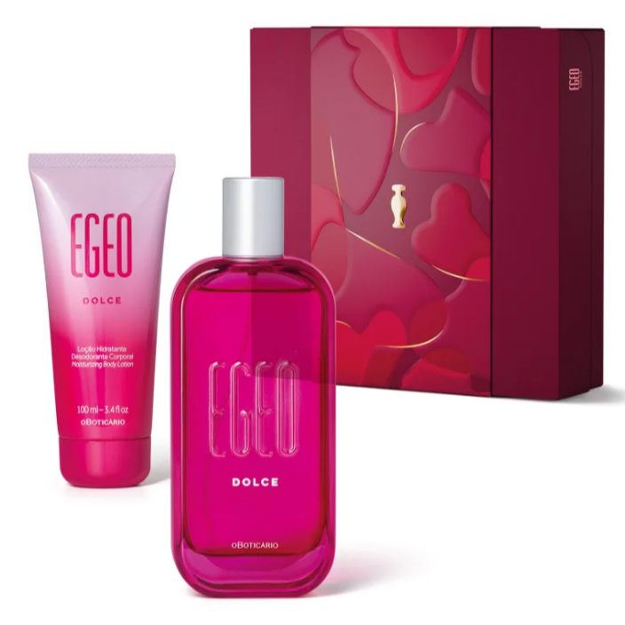 Kit Presente Egeo Dolce Colônia 90ml + Creme Hidratante 100ml O Boticário, Original e A Pronta Entrega.