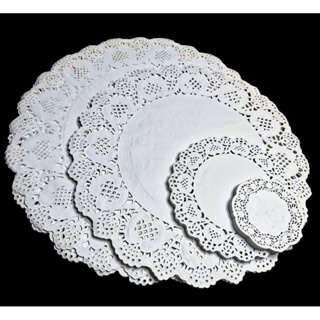 Toalha de Papel Rendada 8,5/11/16/21/26/31/36CM Redonda Doiles Sousplat Descartável Convite Decoração Decoupage em Oferta na Shopee