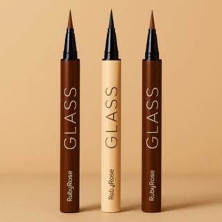Caneta Delineadora Marrom Glass - Light Brown e Dark Brown Ruby Rose HB527-1/HB527-2 em Oferta na Shopee