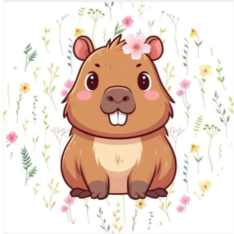 Painel redondo Sublimado Festa Tema Capivara com Flor no Cabelo. MAGA em Oferta na Shopee