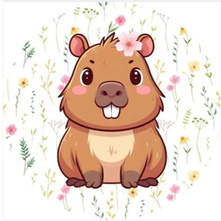 Painel redondo Sublimado Festa Tema Capivara com Flor no Cabelo. MAGA em Oferta na Shopee