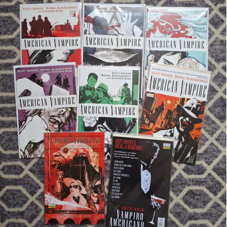HQ's American Vampire 1 ao 5 IMPORTADOS em INGLÊS + Vampiro Americano Antologia e Senhor do pesadelo