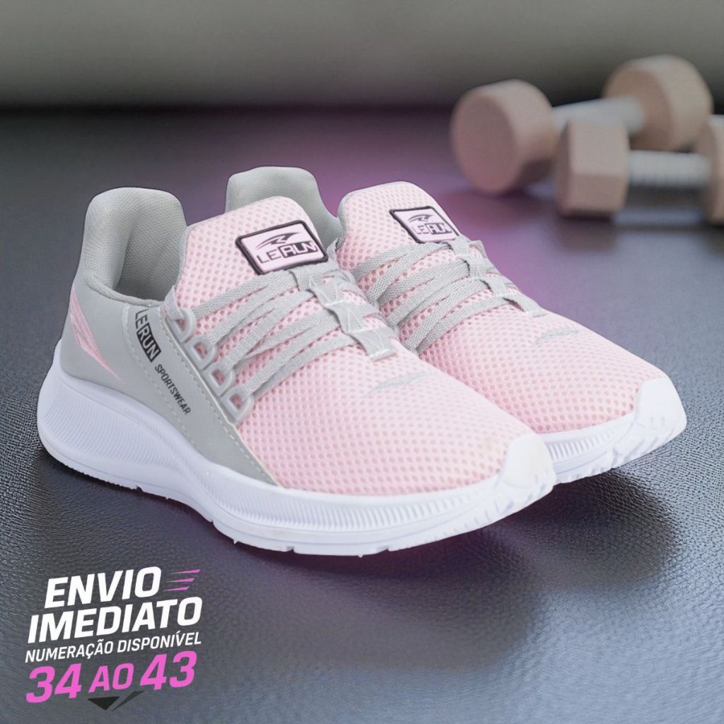 Tênis Feminino masculino Esportivo Corrida Leve Confortável Para Academia e Atividades 34-43