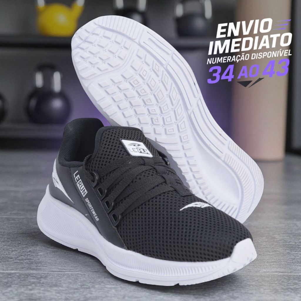 Tênis Feminino Esportivo Academia Corrida Confortável Leve Acessível Para Uso Diário 34-43